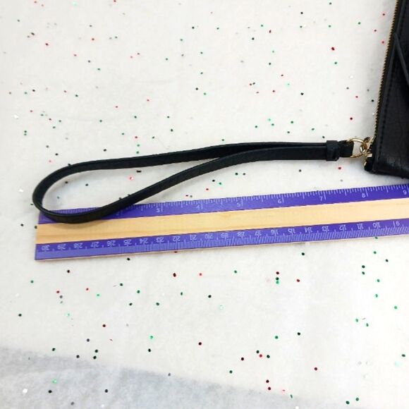 Juicy Couture Gold Metallic Leopard Print Wristlet Black with Two Zip Pockets... - Picture 7 of 10